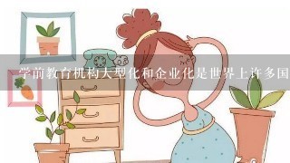 学前教育机构大型化和企业化是世界上许多国家学前教育机构的办学形式日益多样化和灵活化的表现。