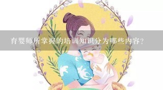 育婴师所掌握的培训知识分为哪些内容？