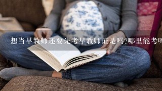 想当早教师还要先考早教师证是吗?哪里能考呀?