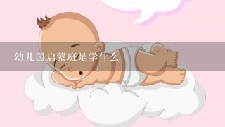 幼儿园启蒙班是学什么