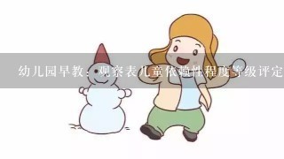 幼儿园早教：观察表儿童依赖性程度等级评定表