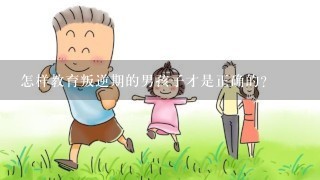 怎样教育叛逆期的男孩子才是正确的?